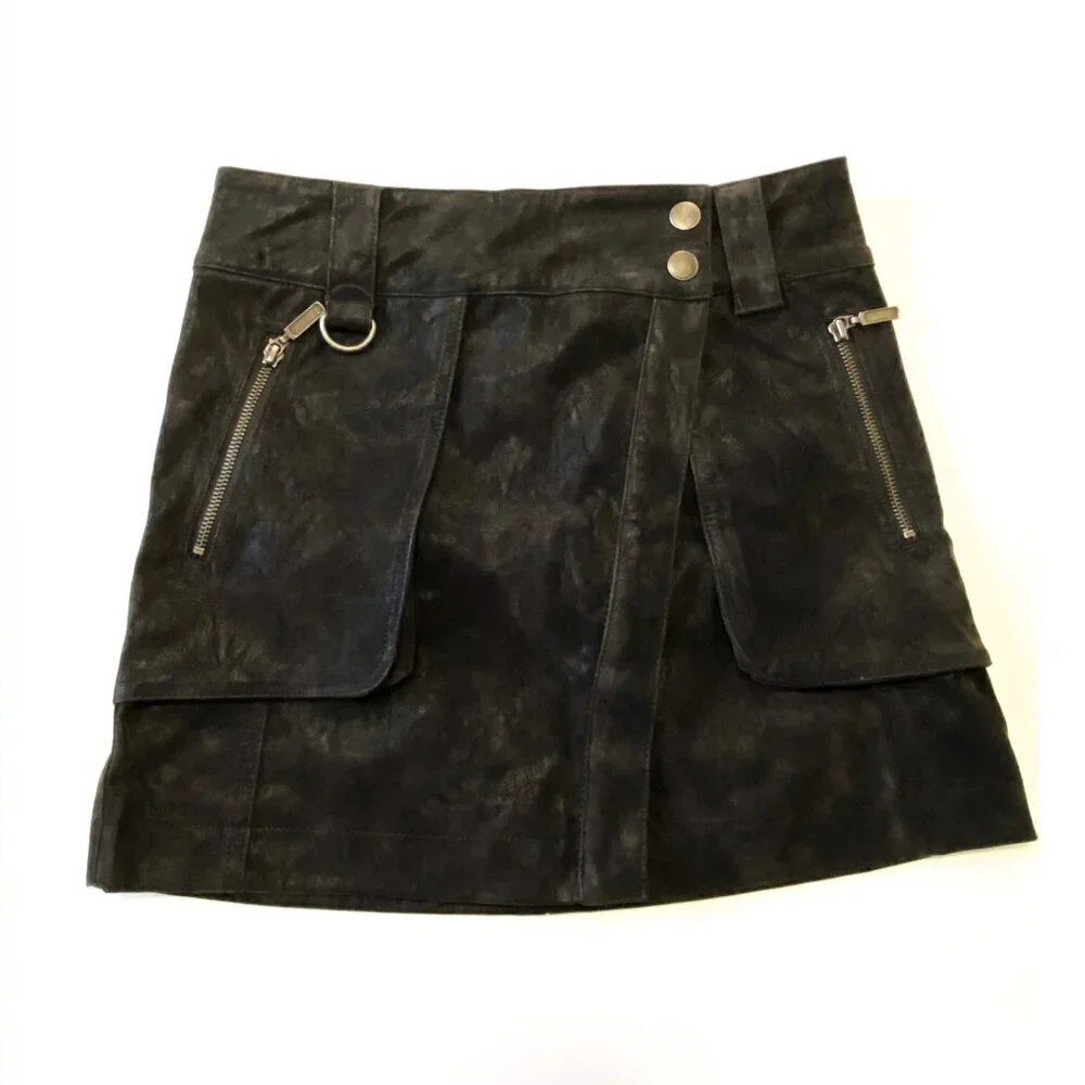 Free people Carson Utility Faux Wrap Mini Skirt, Size 2,  New